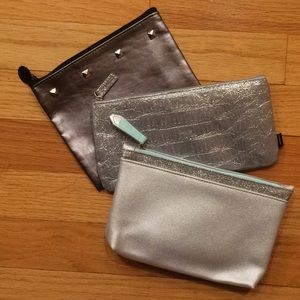Bundle of 3 cosmetic bags